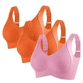 thumbnail image 2 of Womens Adjustable Wireless Bra 3 Pack Solid Color Seamless Comfort Support, 2 of 8