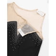 thumbnail image 6 of iEFiEL Kids Girls Sleeveless Sparkly Rhinestone Ballet Dance Leotard Mesh Splice Skating Gymnastics Dress, 6 of 7