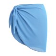 thumbnail image 1 of Jygee Beach Sarong Coverups Traje de baño Wrap Traje de baño Falda Protección Solar Ropa de Gasa con Corbata Abierta Ajustable Traje de baño para Exteriores,Azul cielo, 1 of 4