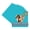 Aquamarine Blue, variant on Fountain Blue Picture Frame Mat for 7x7 Frames - Heart Opening for 4x5 Photos - 1 Mat
