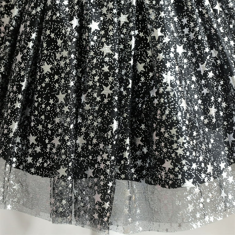 black and silver christmas dress Catjack Girls Gray Black & Silver Sparkle Happy Holidays Tulle Christmas Tree Dress