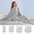 thumbnail image 6 of MH MYLUNE HOME Gray Cooling Blankets for Hot Sleepers, Cooling Throw Blanket for Sofa Bed, Lightweight Breathable Summer Thin Blanket for Travel Camping, Throw Size 51"x67", 6 of 13