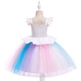 thumbnail image 5 of SYNPOS 2-8T Girls Tutu Princess Party Birthday Dresses Unicorn Costume Pageant Gown Flower Girls Bridesmaid Formal Puffy Tulle Dresses, 5 of 10