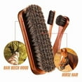 thumbnail image 4 of 4 Pcs Horsehair Shine Shoes Brush Kit Polish Dauber Applicators Cleaning Leather Boots C ywm58, 4 of 6