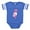 Royal Blue, variant on CafePress - Tat Skull Rose_Pk - Cute Infant Baby Football Bodysuit