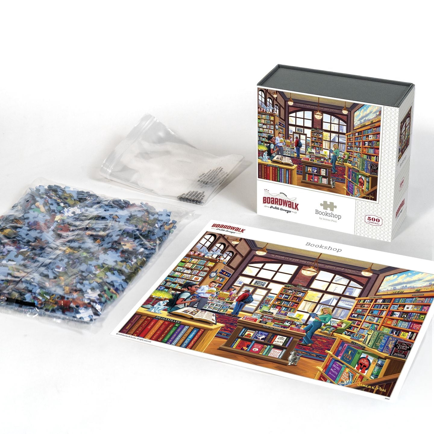 Book Shop - 500 Piece Boardwalk Jigsaw Puzzle