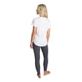 thumbnail image 3 of Women's Concepts Sport White/Charcoal Cleveland Browns Sonata Short Sleeve Top & Leggings Set, 3 of 6