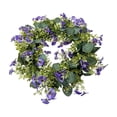 thumbnail image 2 of Spring Artificial Imitation Real And Fake Flower Rings Eucalyptuss Leaves Daisys Decorative Flowers Home Door Hanging Green Leafy Grass Rings, 2 of 6