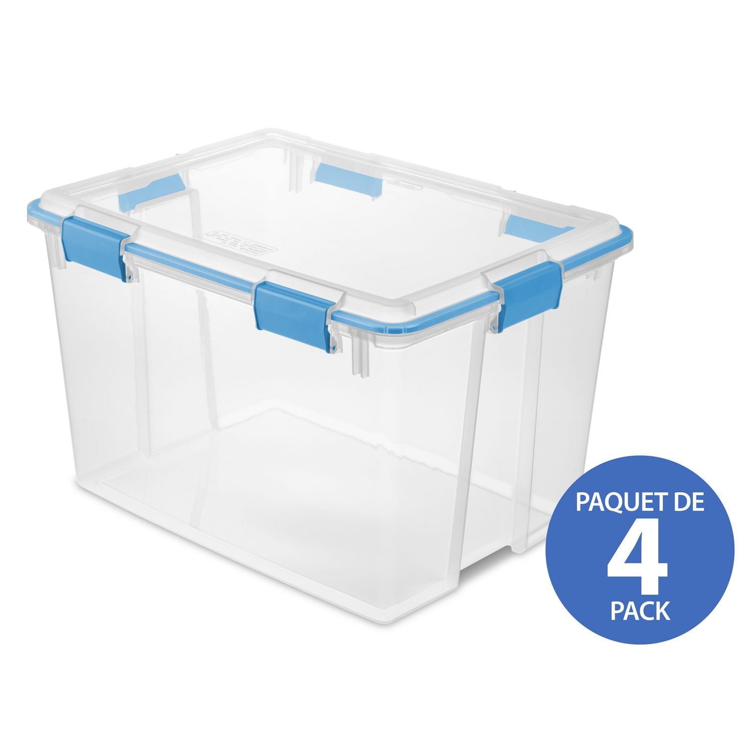 STERILITE Boîte Étanche 76L- Clear- 4PK 4 paquets