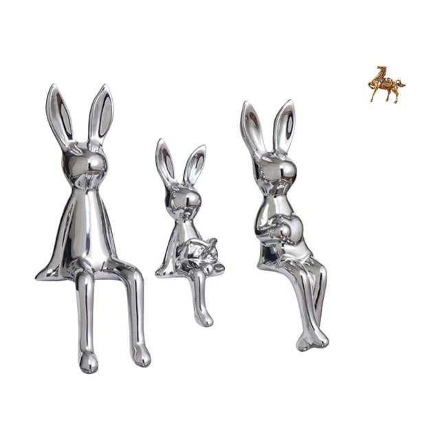 Escultura de figura,Estatua sentada Figura Escultura Adorno,Estatuas de conejos en miniatura para decoración de interiores,Figura de caballo,Adorno de caballo,escultura animal,decoración de