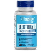 Vitassium, Salt Capsules for Sodium and Potassium Replenishment, Electrolyte Supplement, Non-GMO, Vegan, Preservative and Allergen Free, 100 Count Bottle