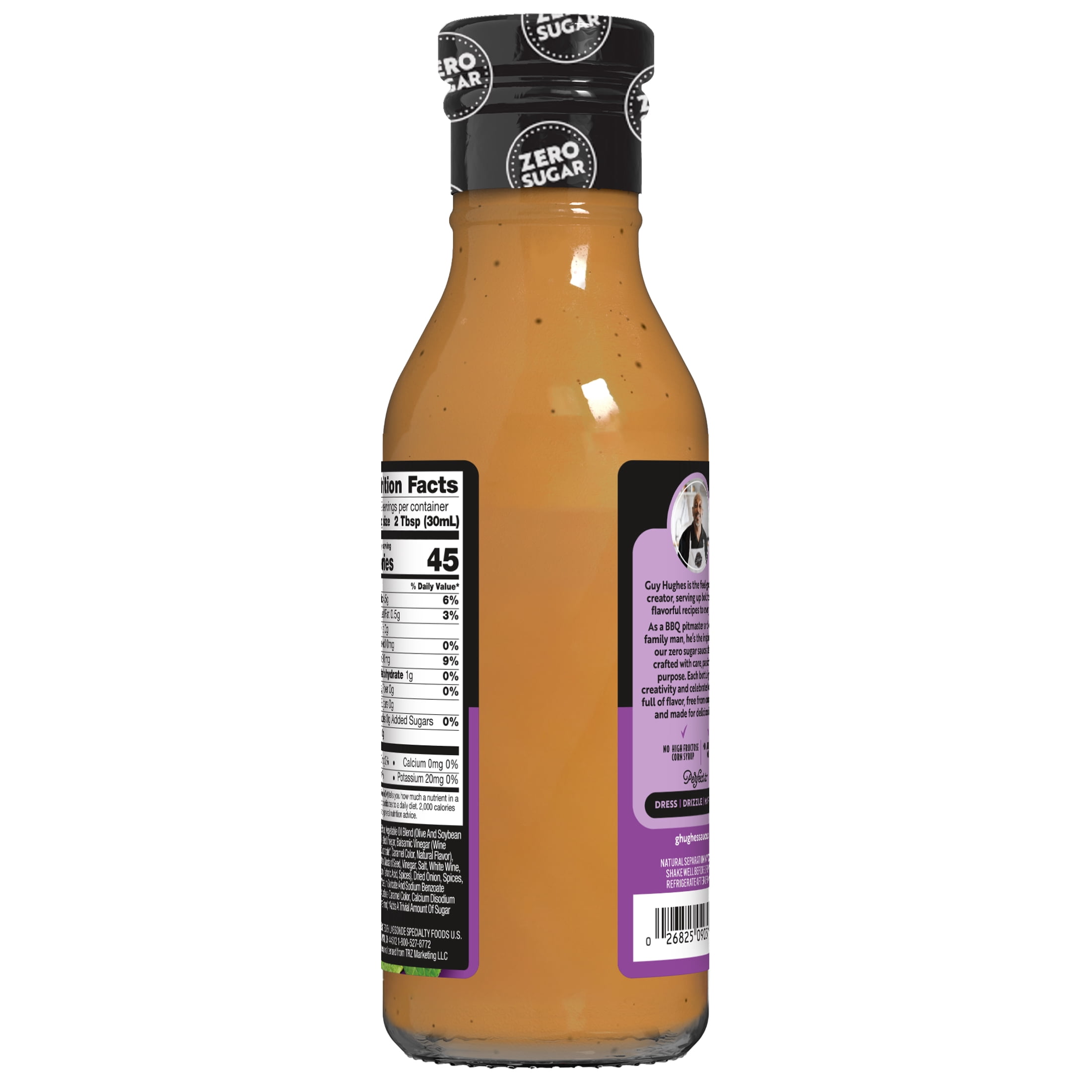 G Hughes Zero Sugar Balsamic Vinaigrette Salad Dressing, 12 fl oz