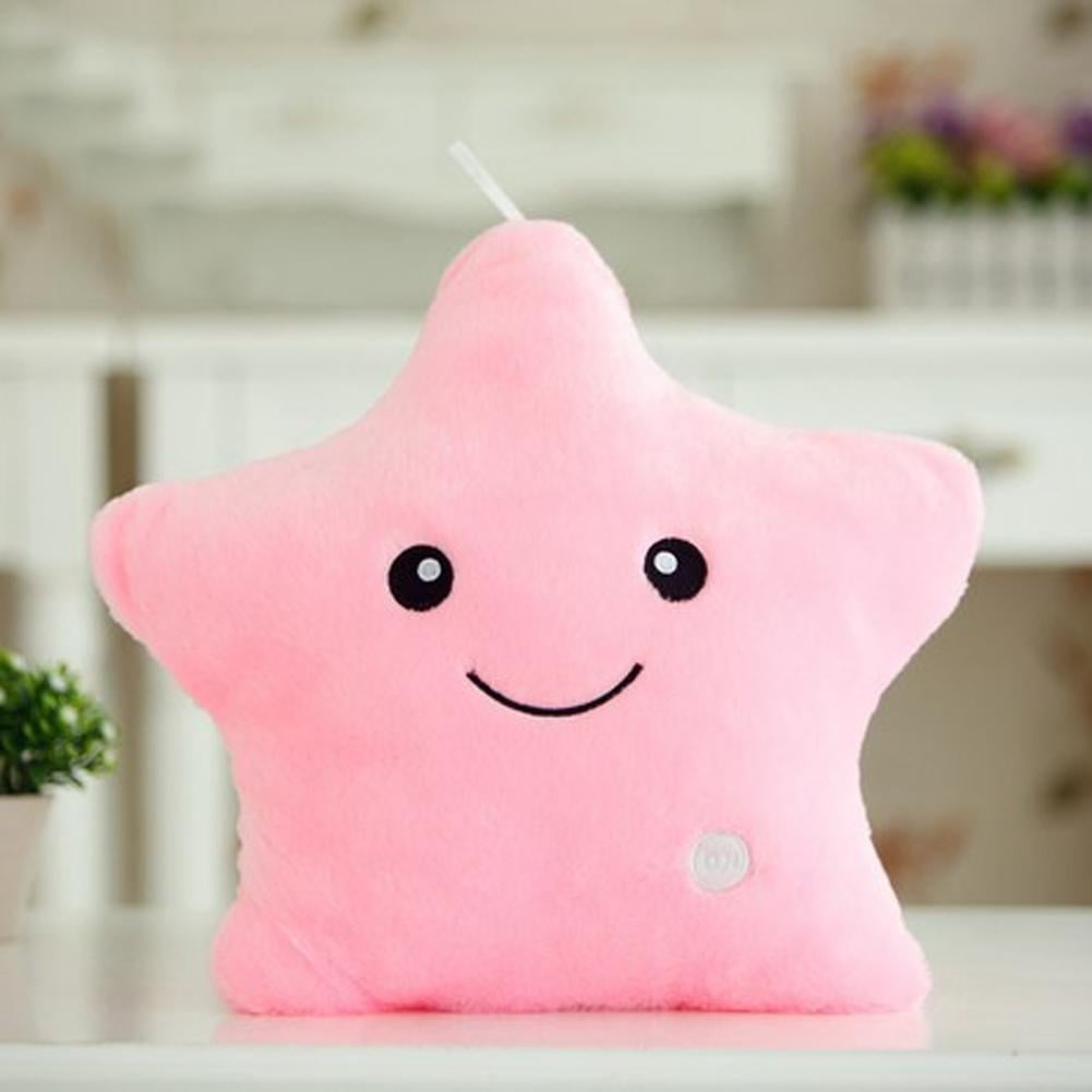 Star Shaped Glowing LED Pillow 7 Color Changing Light Up Cosy Relax Cushion Hot 