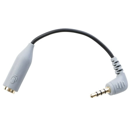 Trs Y Cable Movo MC3 3.5mm TRS (Female) Microphone Adapter Cable to TRRS (Male) for iPhone & Android Smartphones ()