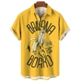 thumbnail image 4 of Camisa hawaiana con estampado de frutas y plátanos para hombre, camisas hawaianas con estampado 3D de limón y naranja, blusas casuales de calle con solapa, blusa holgada de manga corta, 4 of 5