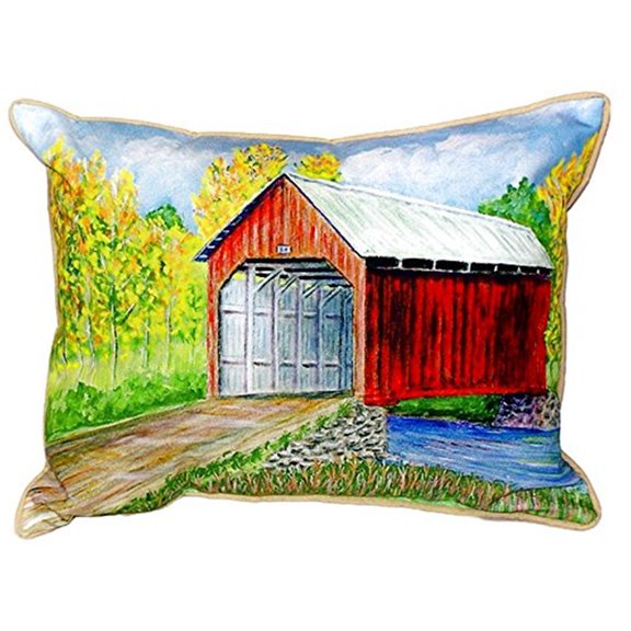 Dick's Covered Bridge Small Indoor/Outdoor Pillow 11x14