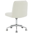 thumbnail image 5 of SAFAVIEH Couture Decolin Boucle Mid Back Swivel Desk Chair, Ivory/Silver, 5 of 7