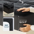 thumbnail image 5 of Sleep Zone 11oz Bamboo Cooling Mattress Pad, Soft Breathable Mattress Topper with Deep Pocket up to 21", OEKO-TEX Certified, Black, Queen, 5 of 11