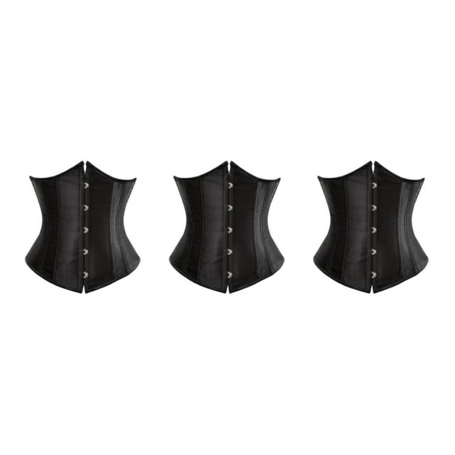 maskred Corset à Lacets pour Femme et Confortable Noir S 3Set