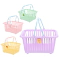 thumbnail image 2 of BRIGHTFUFU Cesta de plástico multifuncional de 4 PCS Pequeña cesta de compras para niños adorables Cesta de almacenamiento de juguetes, 2 of 8