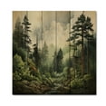 thumbnail image 3 of Designart "Pine Forest Tree" Landscapes Print on Natural Pine Wood, 3 of 5