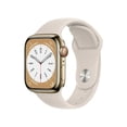 thumbnail image 1 of Restauré Apple Watch Série 8 (GPS + Cellulaire, 45mm) Boîtier en Acier Inoxydable Doré avec Bande de Sport Starlight - Excellent (Certifié Rénové), 1 of 5