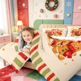 thumbnail image 4 of Manfei Cute Pink Christmas 7pcs Queen Bedding,Colorful Santa Hat Bedding Comforter Set Queen,Xmas Reversible, 4 of 7