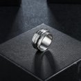 thumbnail image 3 of Anillos giratorios de acero inoxidable, anillos antiestrés con forma de luna, estrella, flor y mariposa, anillos de ansiedad para mujeres y hombres, 3 of 5