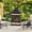 Black, variant on SUNJOY Outdoor 57 inch Steel Wood Burning Fireplace with Fire Poker and Rain Cover