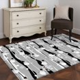 thumbnail image 5 of Grey Black Christmas Area Rug 3x5 Washable Rug Non Slip Xmas Snowman Snowflake Large Area Rug Indoor Floor Carpet for Entryway Bedroom Kitchen Living Room Home Office Dining Room Nursery, 5 of 8
