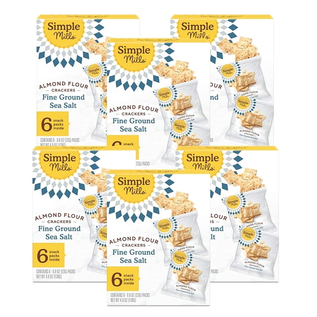 Almond Flour Crackers, Farmhouse Cheddar Snack Packs - Gluten Free, Healthy Snacks, 4.9 Ounce (Pack of 1)