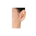 thumbnail image 3 of 1.10 Carat (Ctw SI,H-I) Diamond Buttrerfly Charm Earrings in 14K White Gold with Blue Sapphires for Women, 3 of 6