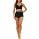 thumbnail image 2 of INSPIRAR CHIC Bragas de encaje de talle alto para mujer, moldeador de cuerpo, levantador de glúteos, control de abdomen, color negro, 2 of 4