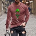 thumbnail image 1 of Blusas y camisas de manga larga y cuello redondo para hombre, camisetas casuales con estampado de moda y cuello redondo, blusas de licra de manga corta para hombre., 1 of 5