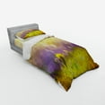 thumbnail image 3 of Ambesonne Floral Bedding Set 4 Pcs, Yellow Dandelion Field, Queen, Purple Green, 3 of 3