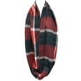 thumbnail image 2 of Wrapables® Plaid Print Infinity Scarf, Navy and Wine, 2 of 4