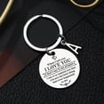 thumbnail image 3 of I Love You Stainless Steel Key Chain Pendant, 30mm Tag and Chain, Alphabet Letter Keychains for Couples, Gifts for Her or Him, 3 of 3