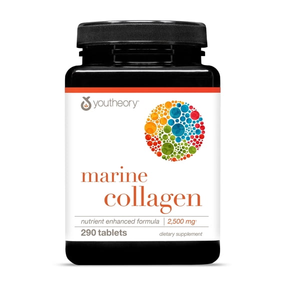Youtheory Marine Collagen , 290 count (1 Bottle)