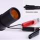 thumbnail image 4 of Terminal de batería con clip para encendedor de cigarrillos de coche, adaptador hembra, cable de extensión de enchufe divisor de cigarrillos con abrazaderas de cocodrilo para batería, 4 of 5