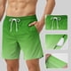 thumbnail image 5 of Pantalones Cortos de la Cintura Elástica con Bolsillos de la Moda Casual de los Hombres con Poliéster Transpirable de Secado Rápido, Pantalones de Playa de la Cintura Elástica de Varios Bolsillos par, 5 of 5