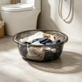 thumbnail image 4 of Thick Clear Plastic Basin, Large Laundry Wash Tub, Multipurpose Round Container for Face Bath Storage Household Bathroom Kitchen Indoor Use, 4 of 6