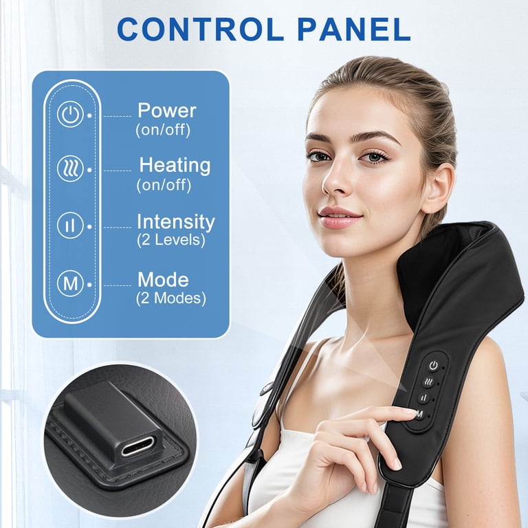Cordless Shiatsu Neck and Shoulder Massager with Heat photo 2