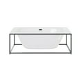 thumbnail image 6 of Pierre 60" Soaking Freestanding Bathtub in Glossy White, Black Frame Included, 6 of 8