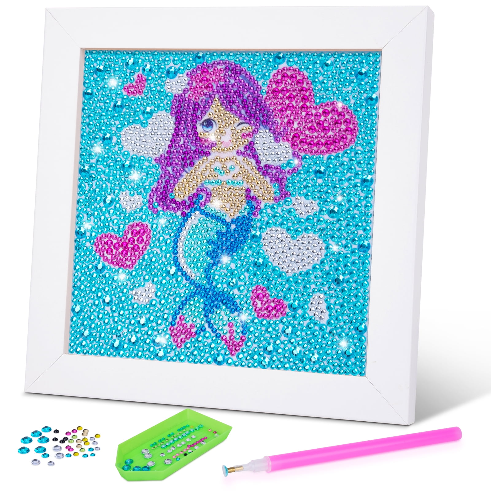 Dikence Gifts For 6 7 8 9 10 11 Year Old Girls Art And Craft Kits For Kids 8 12 Birthday Gifts Toys For Girls Mermaid Diamond Painting Kits For Childr