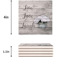 thumbnail image 3 of FMSHPON Live Love Laugh Vintage Hydrangea Flowers on Wooden Plank Set of 6 Coaster for Drinks, Absorbent Ceramic Stone Coasters Cup Mat with Cork Base for Home Kitchen Room Coffee Table Bar Decor, 3 of 4