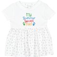 thumbnail image 3 of Inktastic My Godfather Loves Me Godson Baby Girls Baby Dress, 3 of 5
