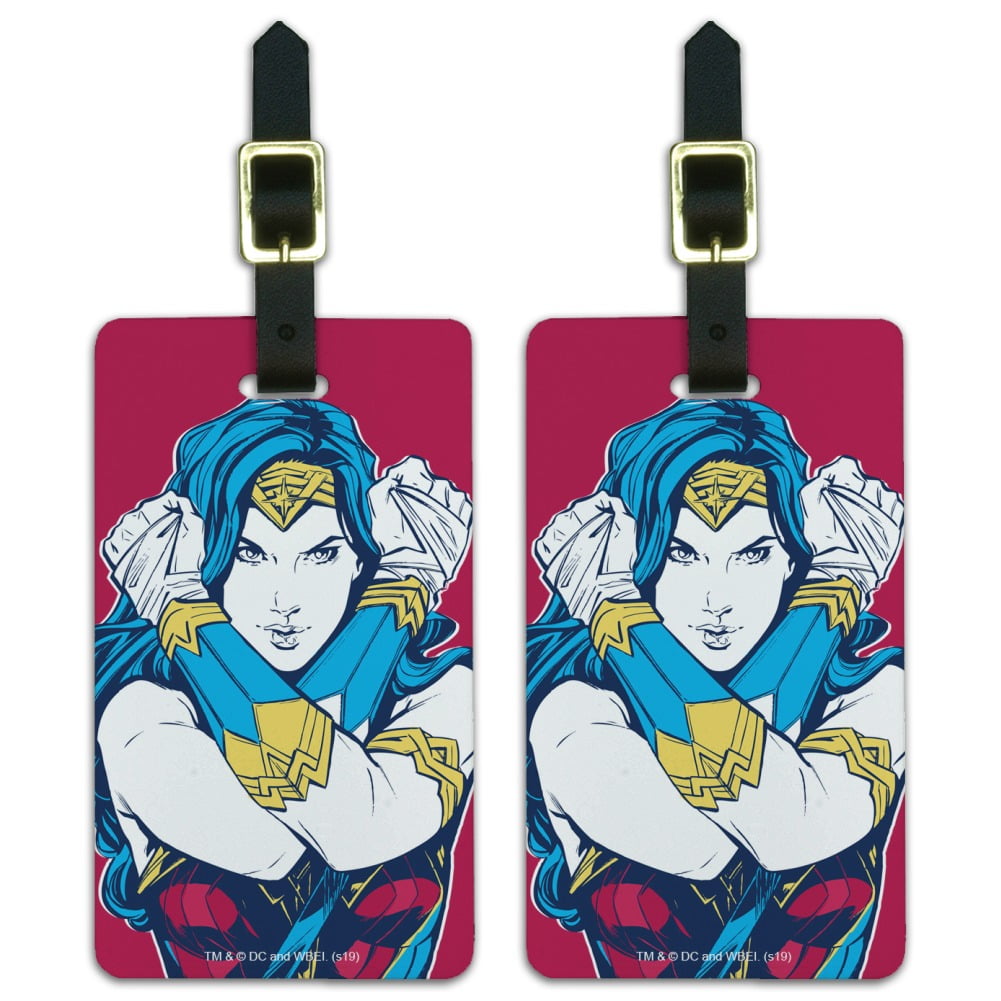 Wonder Woman Movie Crossed Arms Luggage ID Tags Suitcase CarryOn Cards