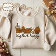 thumbnail image 2 of Retro Thanksgiving Turkey Embroidered T-Shirt | Funny Big Back Energy Holiday Tee | Vintage Fall Turkey Day Shirt for Autumn Vibes, 2 of 5