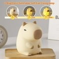 thumbnail image 3 of MYKOMI Capybara Night Light for Kids, LED Squishy Animal Night Lamp Rechargeable, Novelty Nursery Lamp Nightlight for Kids, 2 Levels Dimmable Touch Lamp for Bedroom, Home Decor Gifts Stuff, 3 of 7