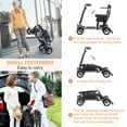 thumbnail image 5 of TopMate ES40 Mobility Scooters for Adults Lightweight Collapsible Airline Approved, Foldable Electric Powered Scooter for Seniors with Removable Battery, LED Headlights & Storage Bag - Silver Black, 5 of 7